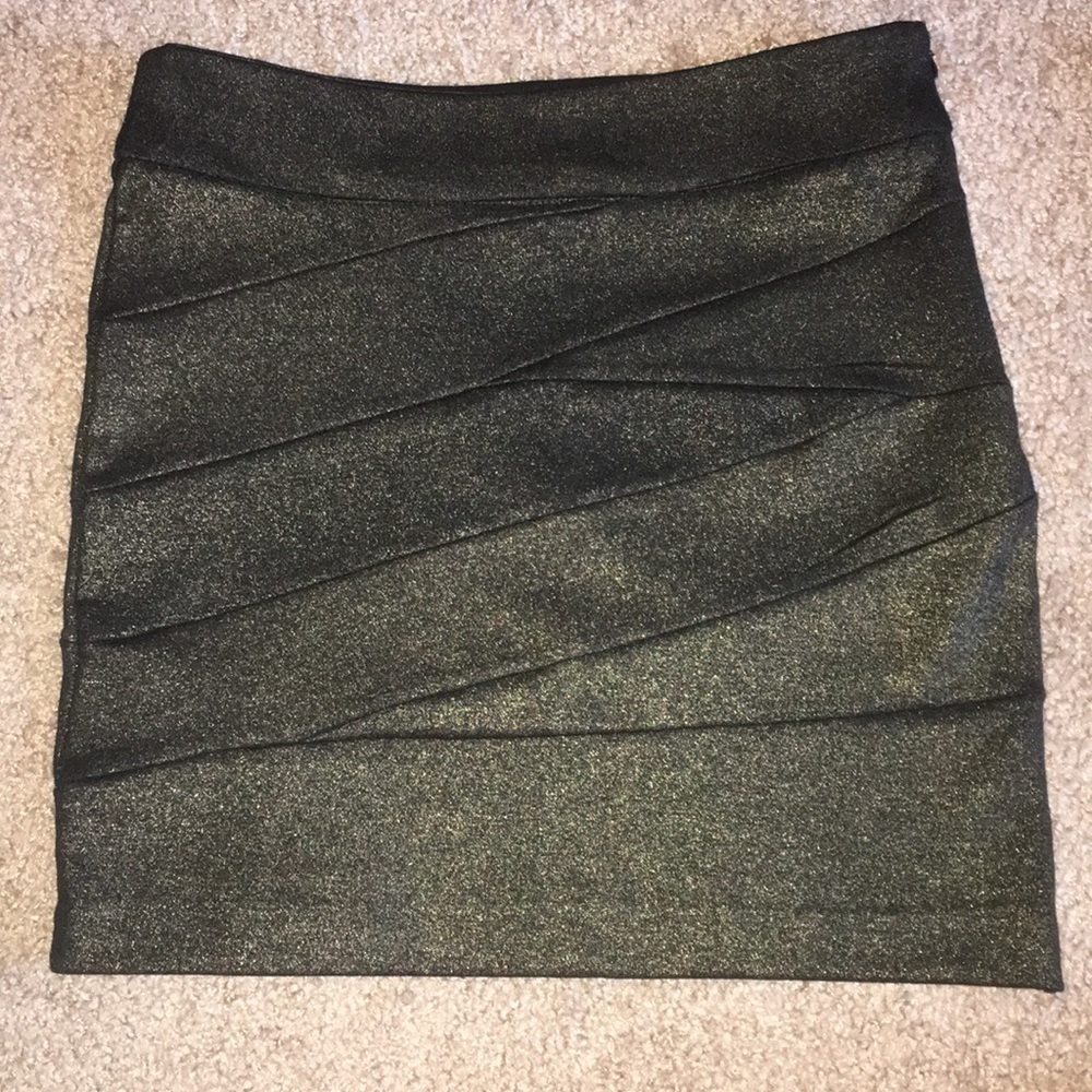 Black skirt with gold shimmer